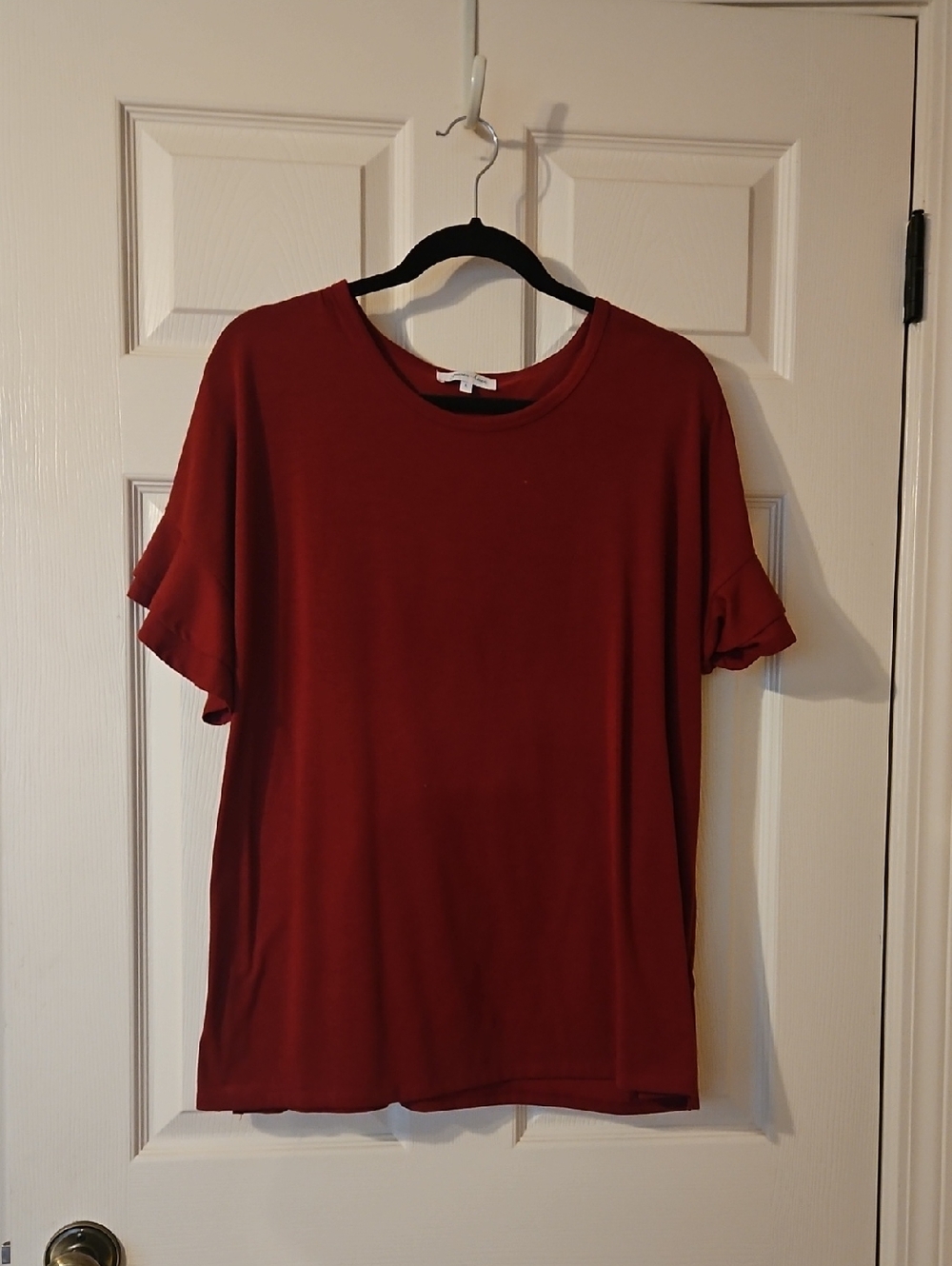 Grace & Lace Short Sleeve Tee in Deep Red